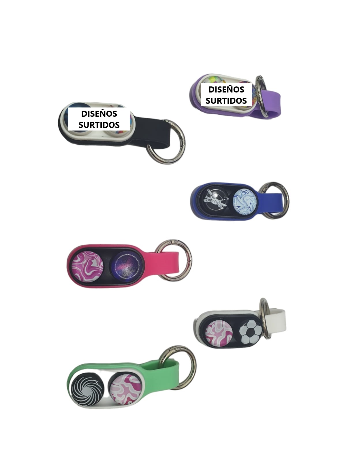 Vista 2 de LLAVERO SENSORIAL FIDGET POP - COLOR MANILLA: AZUL